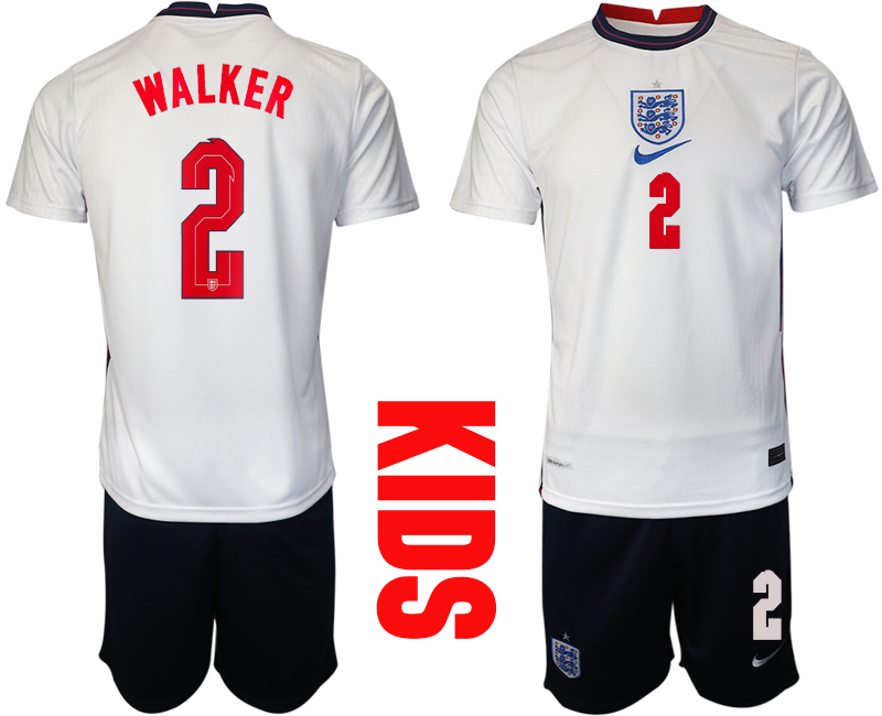 2021 European Cup England home Youth #2 soccer jerseys